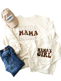 Retro Mama and Mama's Girl Pullover Set