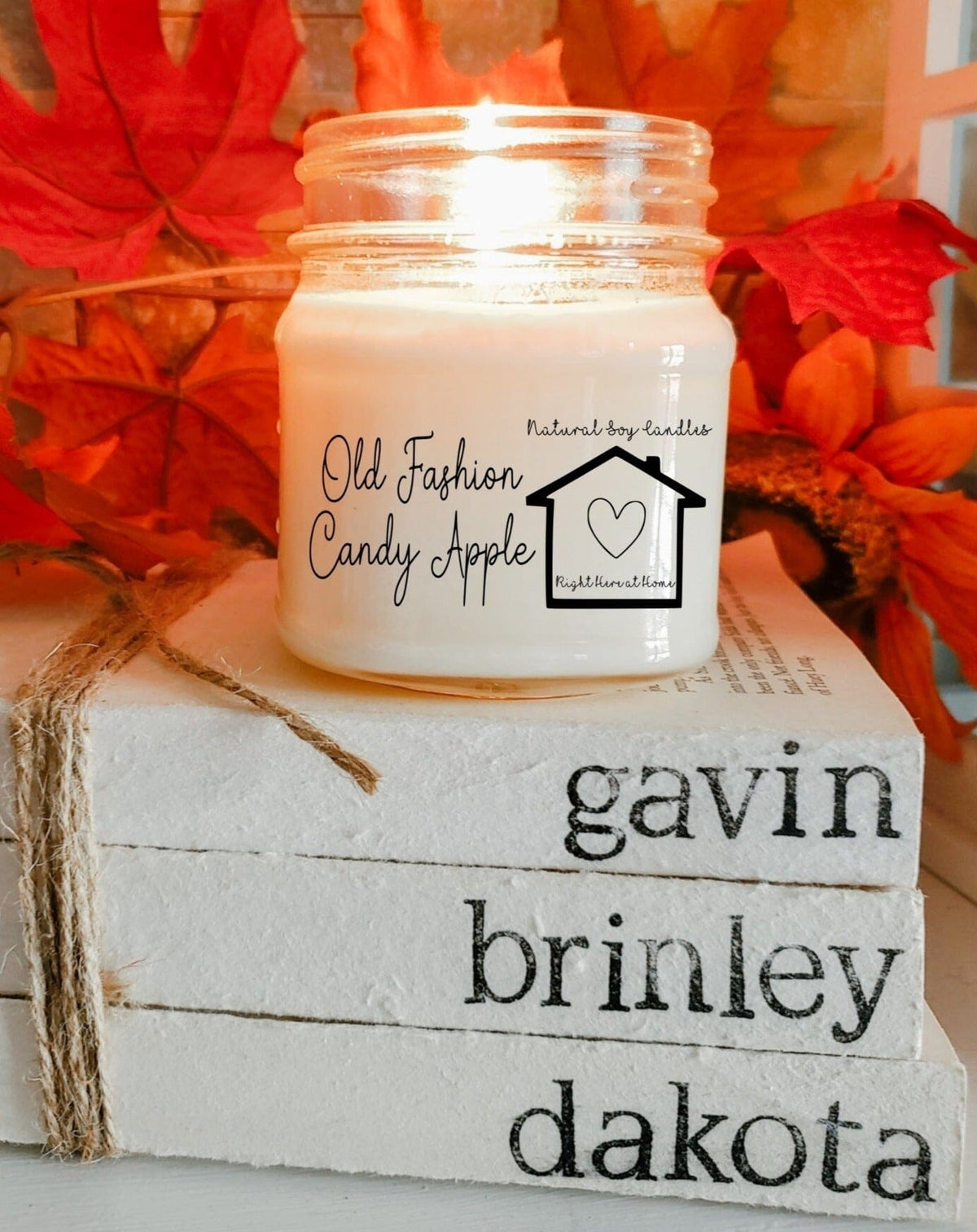 Old Fashion Candy Apple Candle