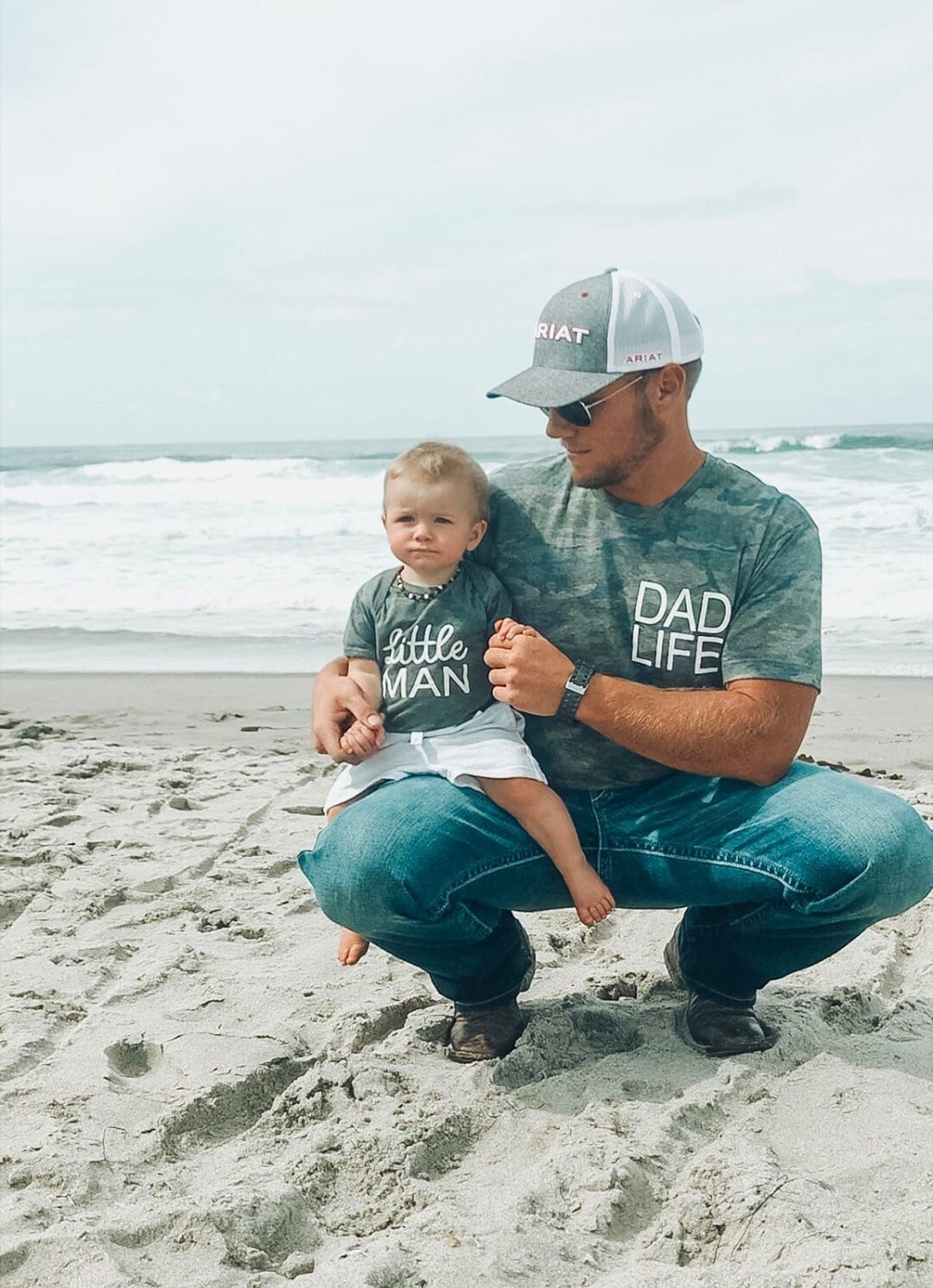 Dad Life and Little Man/ Lady Matching tee