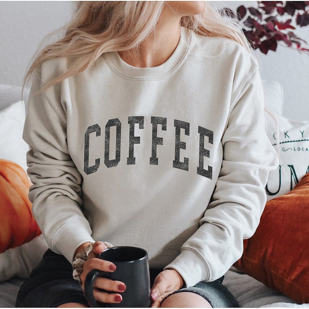 Distressed Coffee Pullover