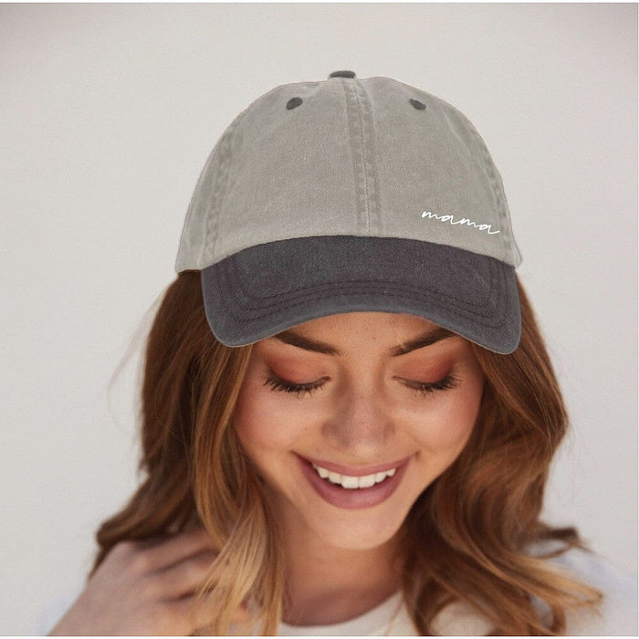 Embroidered Mama Two Toned Hat