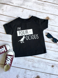 I'm Fourocious shirt - four year old Shirt - 