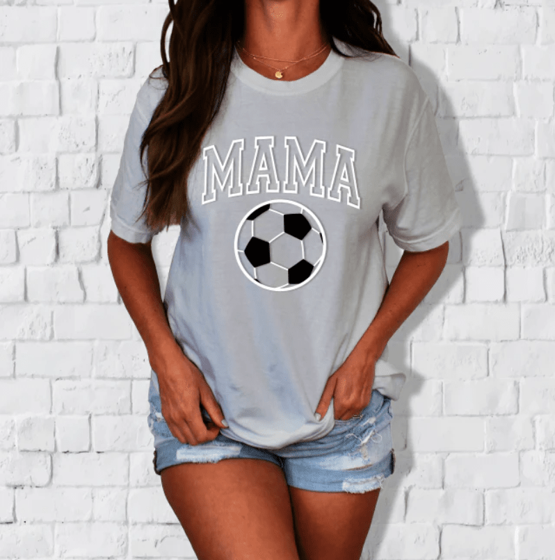 Puff Paint Soccer Mama Tee